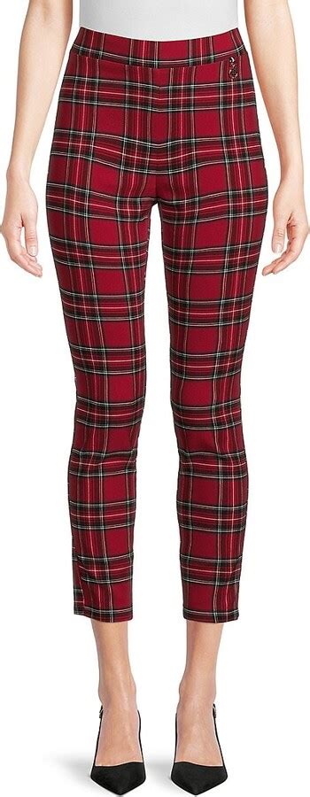 tommy hilfiger plaid pants women.